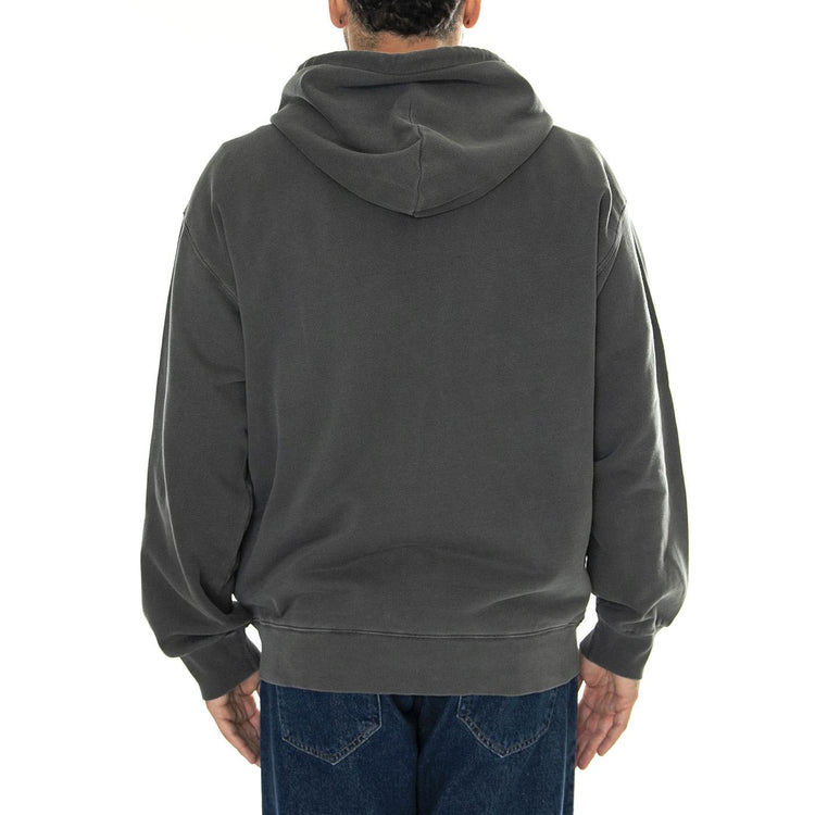 Hooded Nelson Jacket Charcoal /garment dyed - Felpa con Cappuccio Uomo Grigia I033064.98GD  CARHARTT WIP 