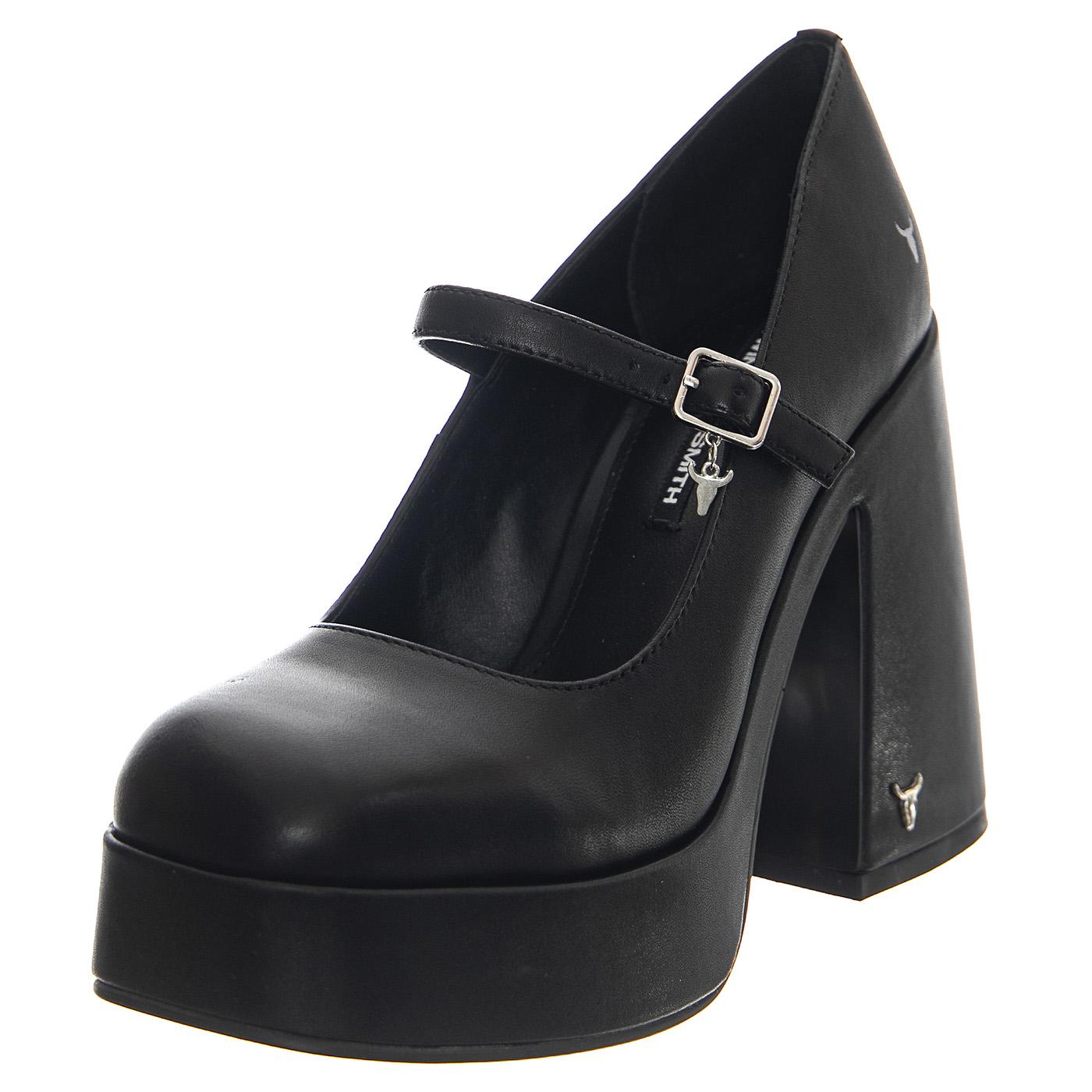 Kisses Black Leather - Scarpe Donna Nere WSSKISSES-BLK  WINDSOR SMITH 