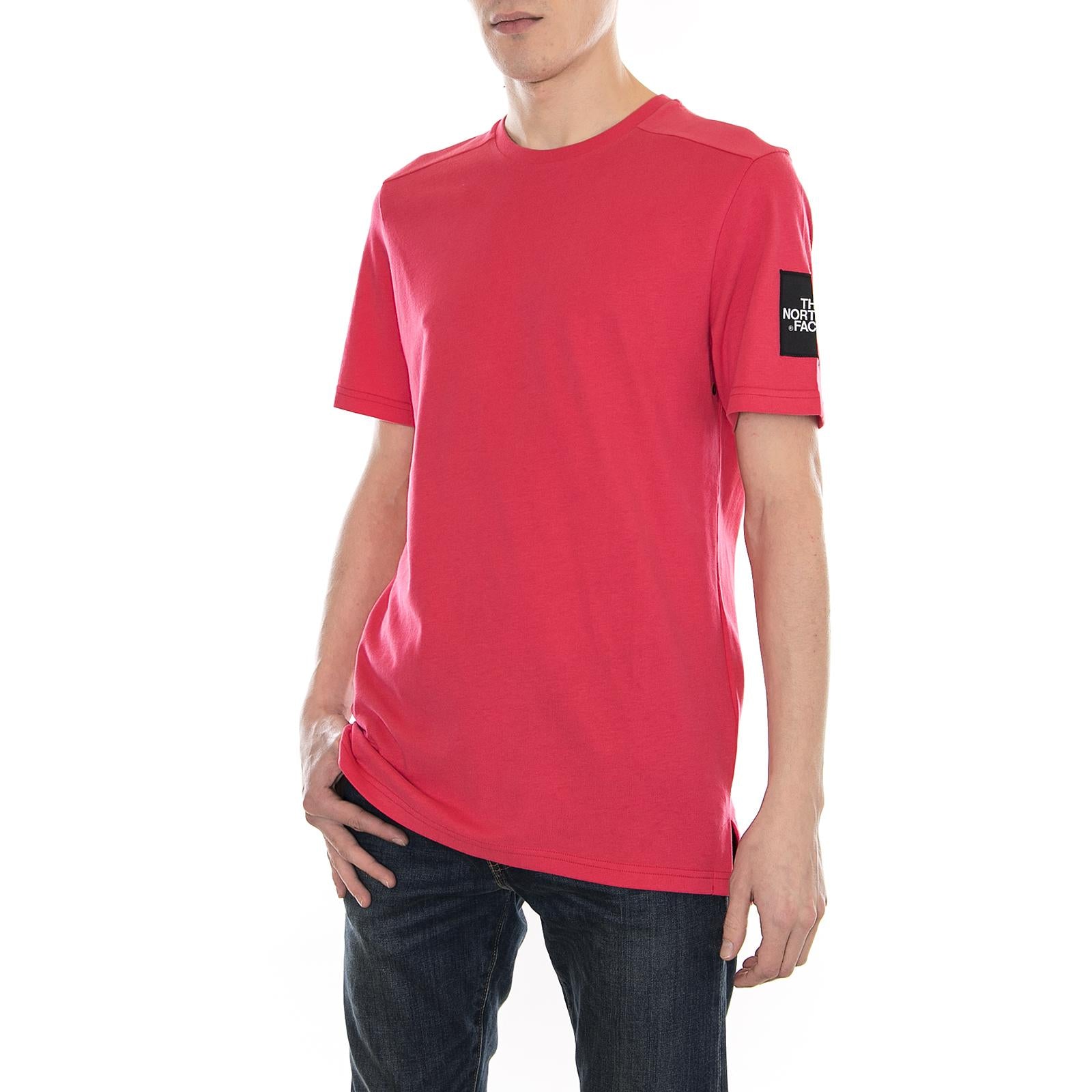 M S/S FINE 2 TEE  RASPBERRY RED T93BP7ZCX  THE NORTH FACE 