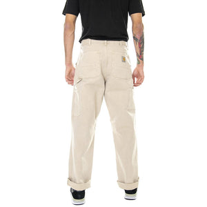 Single Knee Pant Dusty H Brown faded - Pantaloni Uomo Beige I026463-07EFH  CARHARTT WIP 
