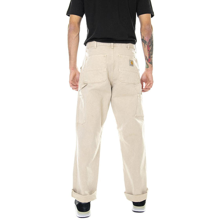 Single Knee Pant Dusty H Brown faded - Pantaloni Uomo Beige I026463-07EFH  CARHARTT WIP 
