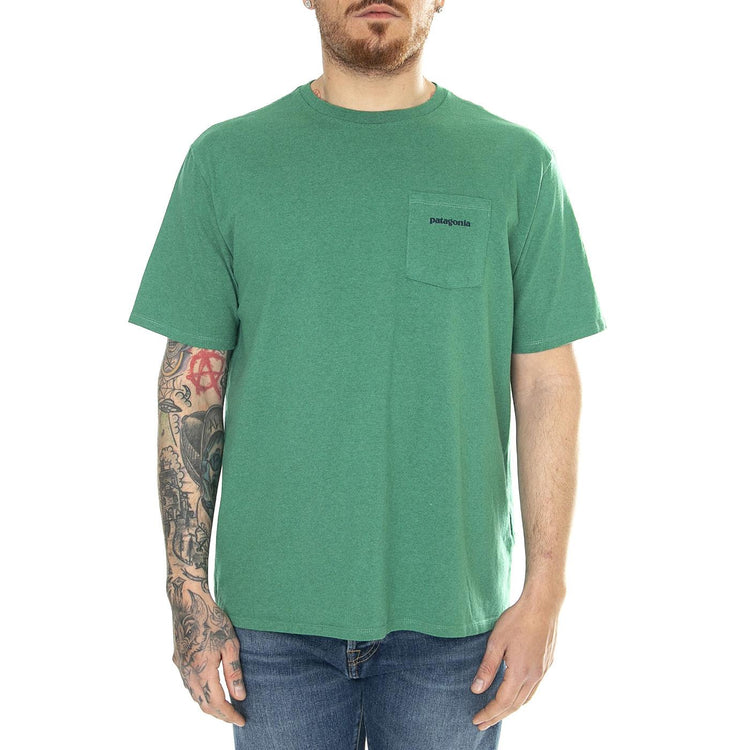 M's Boardshort Logo Pocket Responsibili-Tee GTRN - Maglietta Girocollo Uomo Verde 37655-GTRN  PATAGONIA 