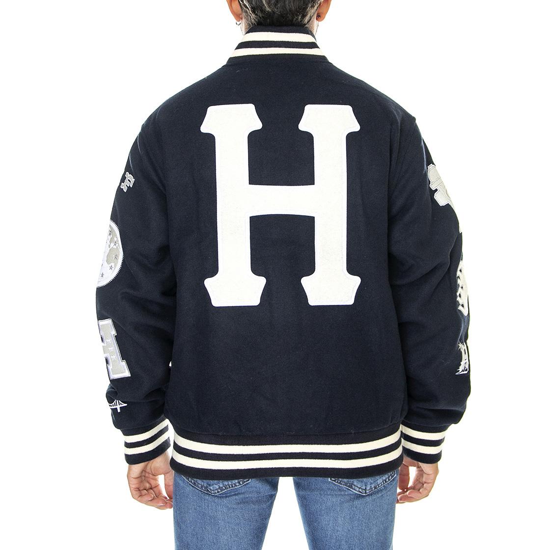 20 Year Classic H Varsity Jacket Navy - Giacca Invernale Uomo Blu JK00368-NAVY  HUF 