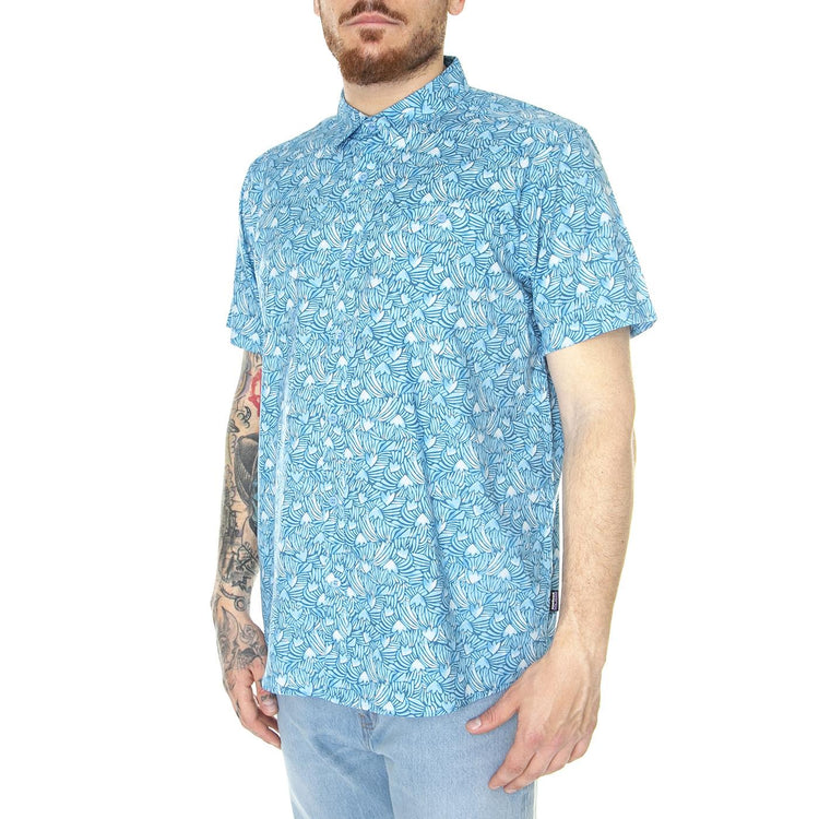 M's Go To Shirt Block Party Lago Blue - Camicia Maniche Corte Uomo Blu 52691-BPLA  PATAGONIA 