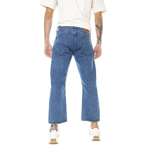 551Z Straight Crop Love Games - Pantaloni Denim Jeans Uomo Blu / Dark Indigo / Flat Finish A0927-0013  LEVIS 