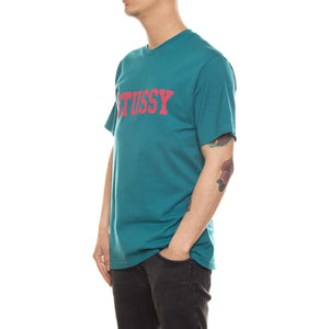 CRACKED TEE DARK TEAL 1904008-DARK TEAL  STUSSY 