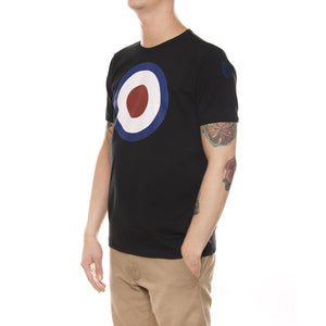 TICKET SHORT SLEEEVE T-SHIRT WITH MERC TARGET PRINT & POP ART CRE BLACK 80550_4  MERC 