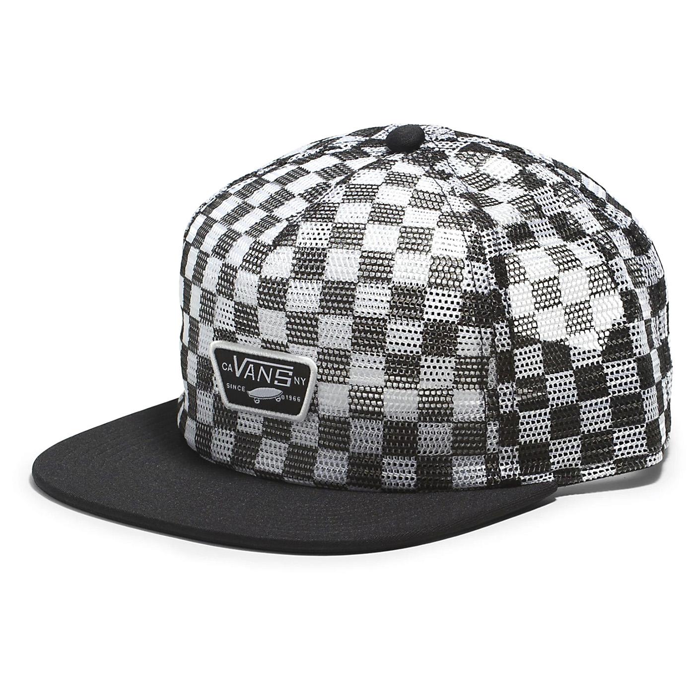 Full Patch Mesh Trucker Black / White - Cappellino con Visiera Multicolore / Checkerboard VN00066ZY281  VANS 