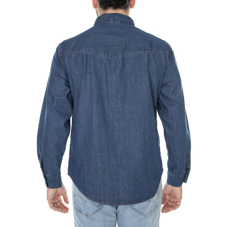 Relaxed Fit Western Reverse Dark Indigo Flat Finish - Camicia Uomo Denim Jeans Blu A1919-0020  LEVIS 