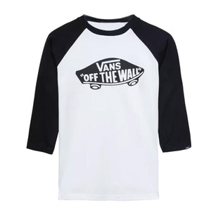 Boys Otw Raglan Tee - White / Black - Maglietta Girocollo Bambino Bianca / Nera VXOBYB2  VANS 