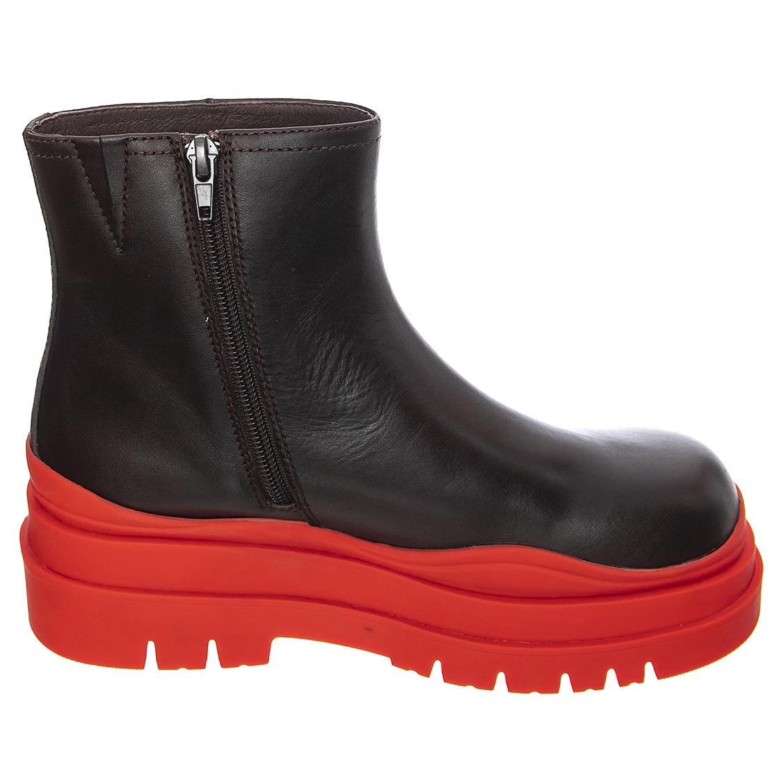 Womens Loading Brown Ankle Boots JCSJCD062101-BRWRED  JEFFREY CAMPBELL 