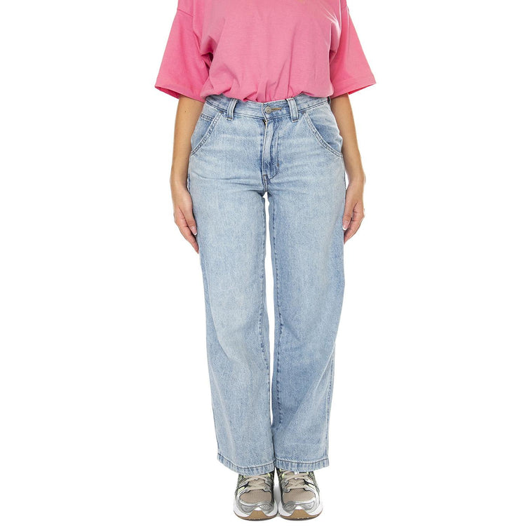 FW Baggy Carpenter Make a Difference LB Light Indigo Flat Finish - Pantaloni Denim Jeans Donna Blu A8699-0000  LEVIS 