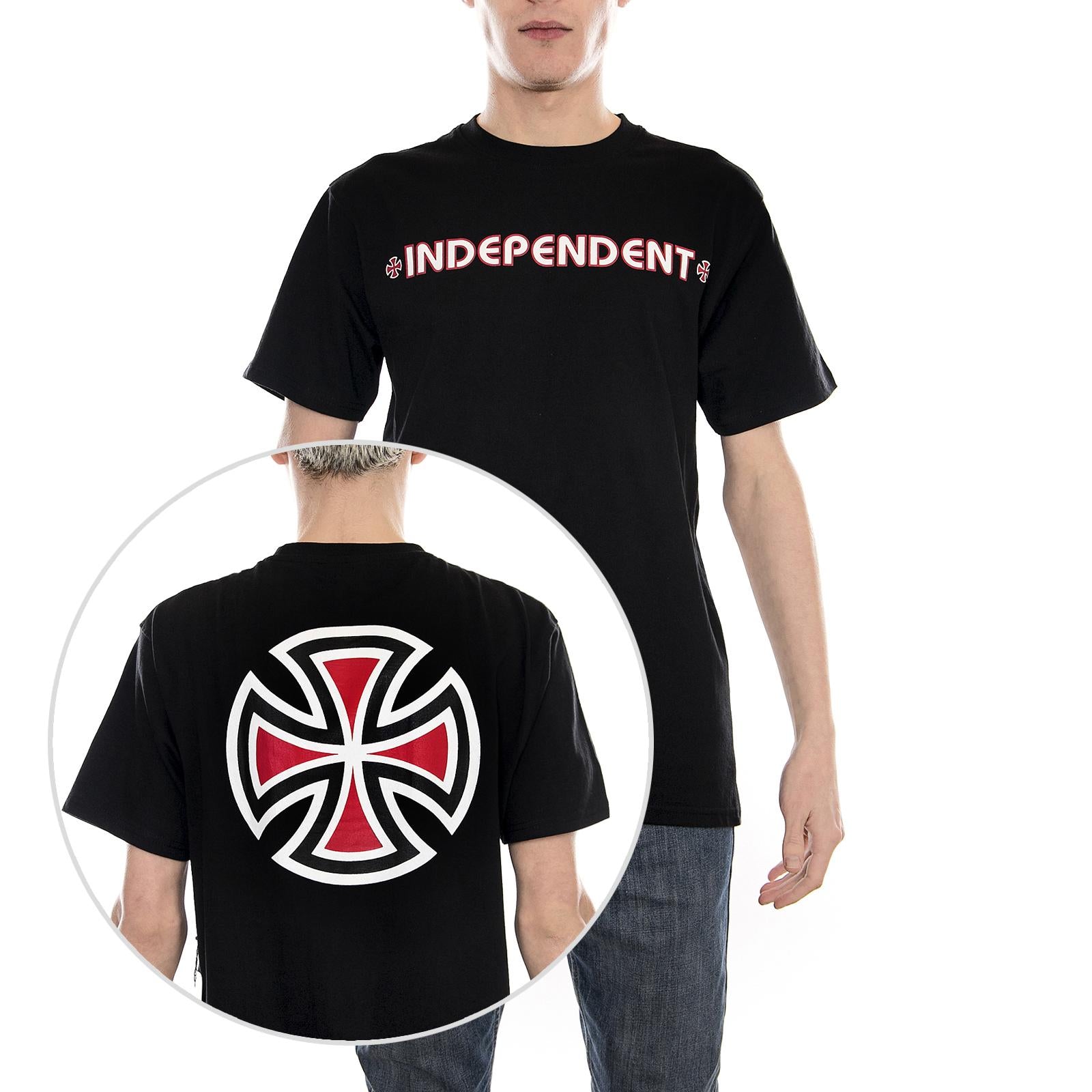Bar Cross Black INA-TEE-Bar Cross Black  INDEPENDENT 
