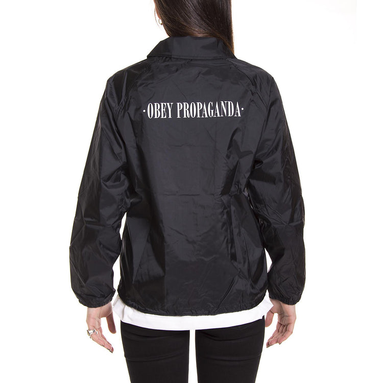 NEW TIMES COACHES JACKET WO S BLACK 225000002-BLK  OBEY 