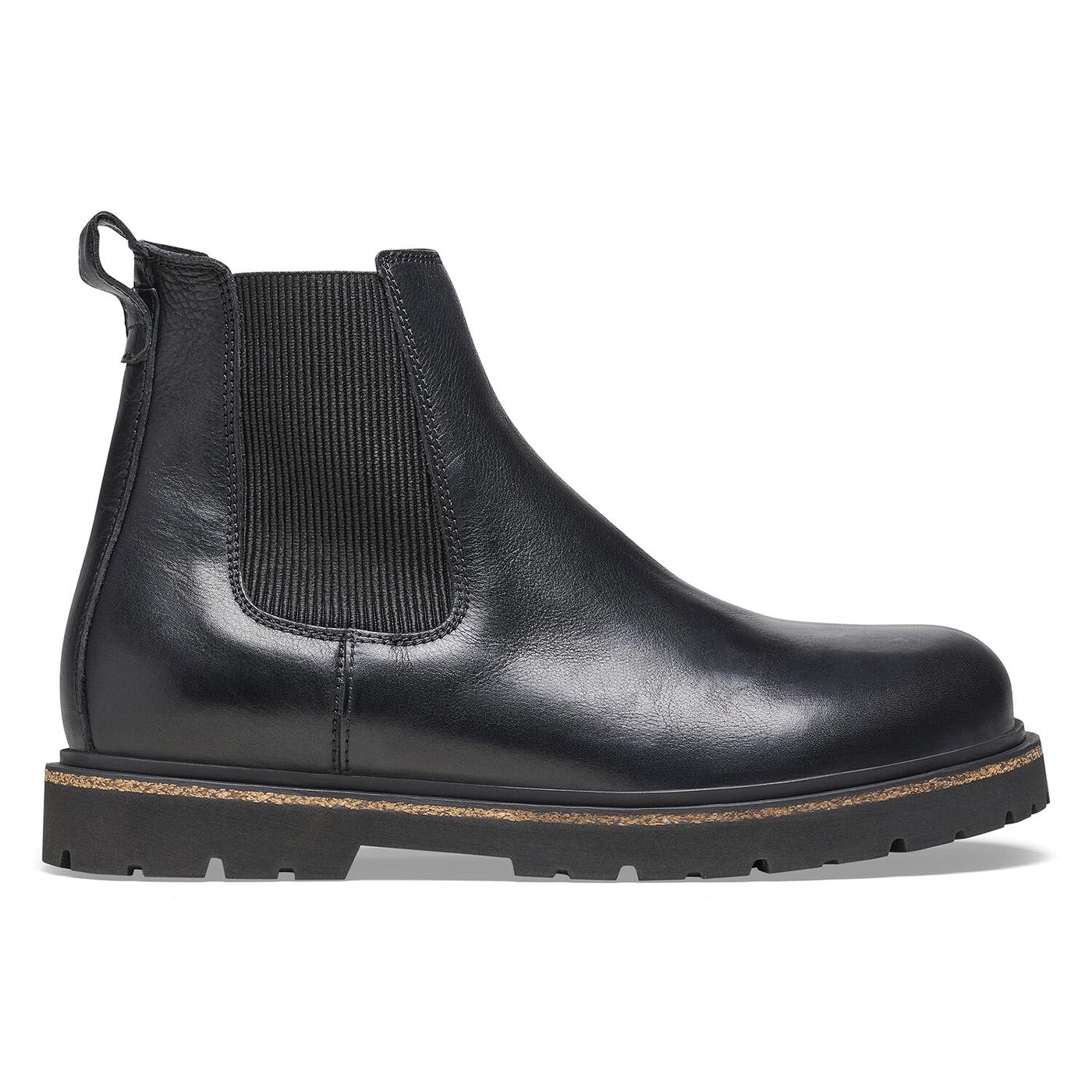 Highwood Slip On Men black, Natural Leather Boots - Stivaletti Uomo Neri 1025764 . BIRKENSTOCK 