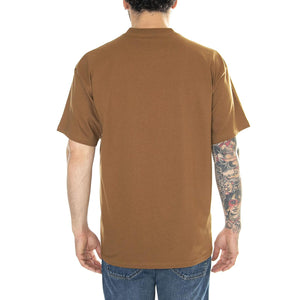 S/S Icons T-Shirt Hamilton Brown / Black - Maglietta Girocollo Uomo Marrone I033271.08WXX  CARHARTT WIP 