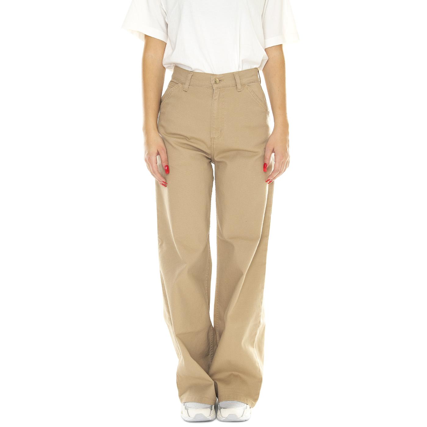 W' Jens Pant Dusty H Brown /stone washed - Pantaloni Donna Marroni I032257.07E06  CARHARTT WIP 