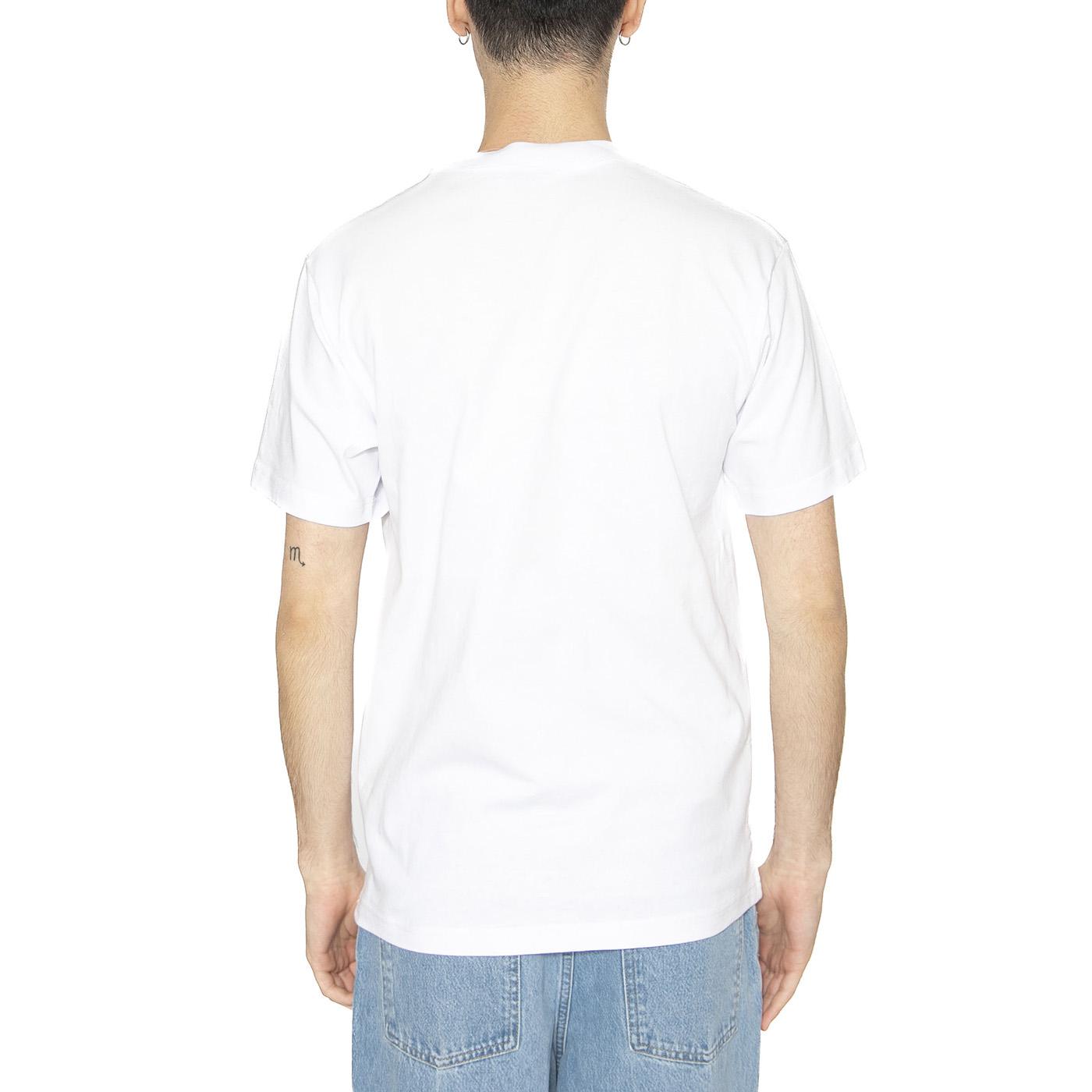 Huf Set Box Logo S/S Pocket Tee White - Maglietta Girocollo Uomo Bianca TS02419-WHITE  HUF 
