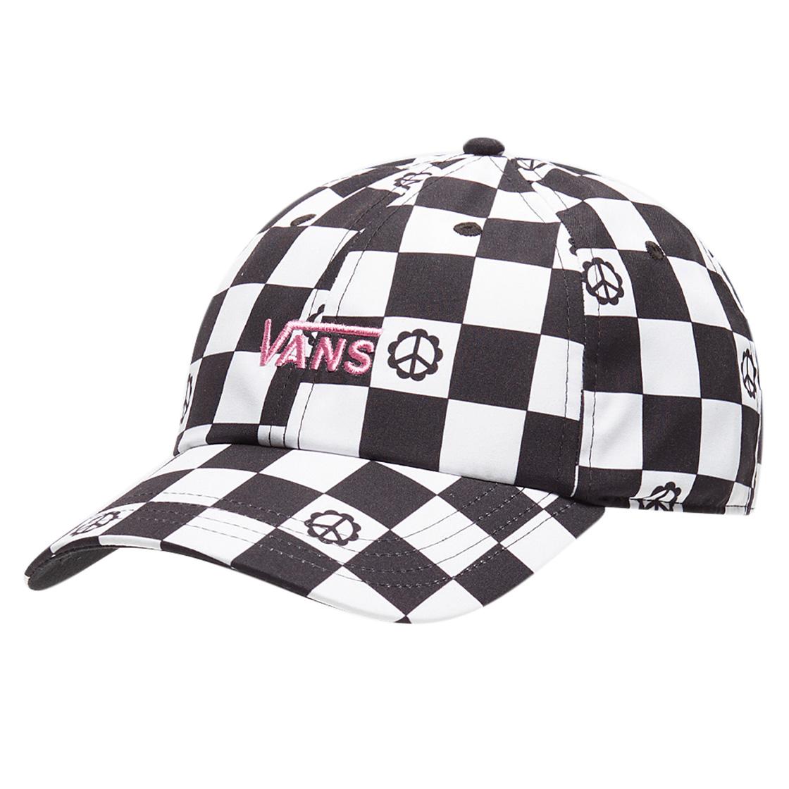 Wm Court Side Printed Hat Califas Ditsy White / Black / Lilas - Cappellino con Visiera Bianco / Nero / Checkerbaord VN0A34GRY0J1  VANS 