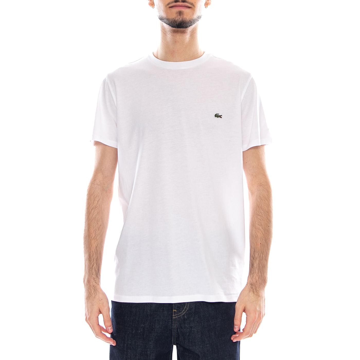 T-Shirt Bianca con Logo Uomo - Lacoste TH6709 001 LACOSTE 