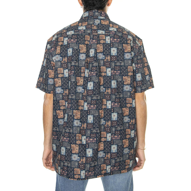 Geo Tile Print Marine - Camicia Maniche Corte Uomo Multicolore 66677-035  BEN SHERMAN 