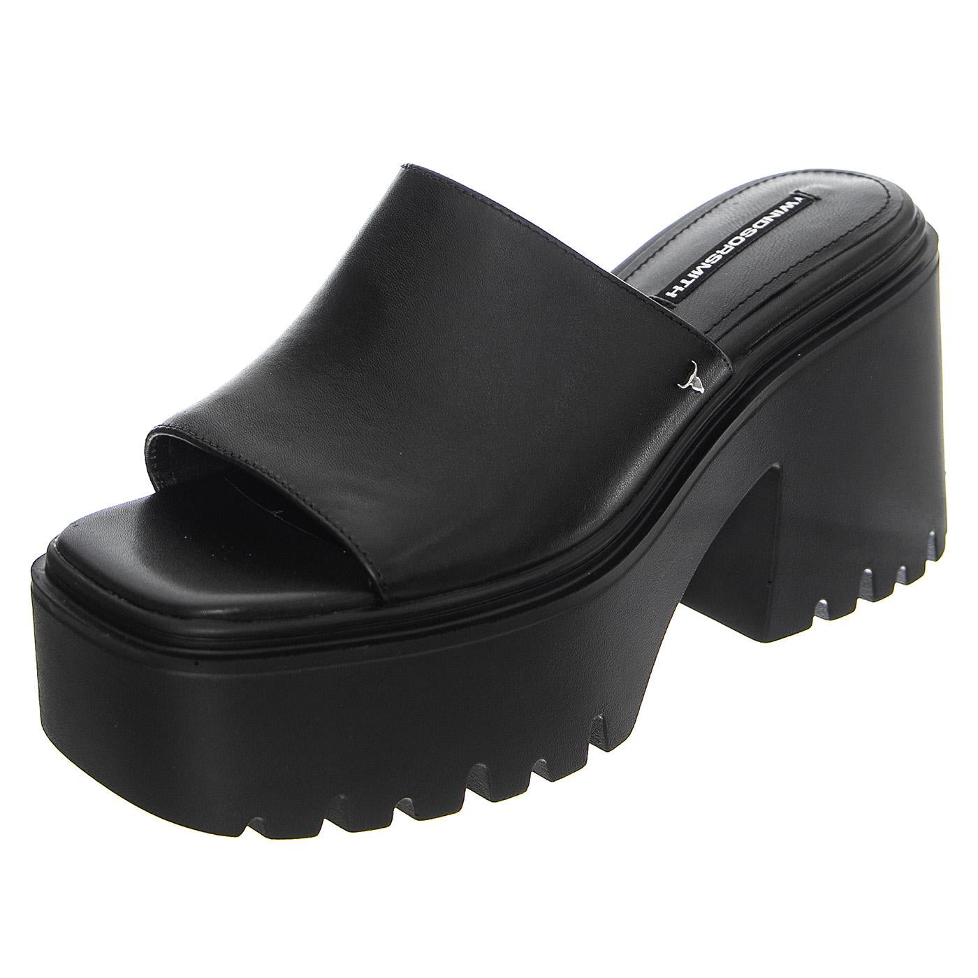 Emotional Black Leather - Sandali Donna Neri WSSEMOTIONAL-BLA  WINDSOR SMITH 