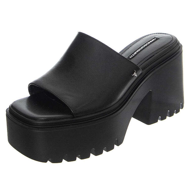 Emotional Black Leather - Sandali Donna Neri WSSEMOTIONAL-BLA  WINDSOR SMITH 