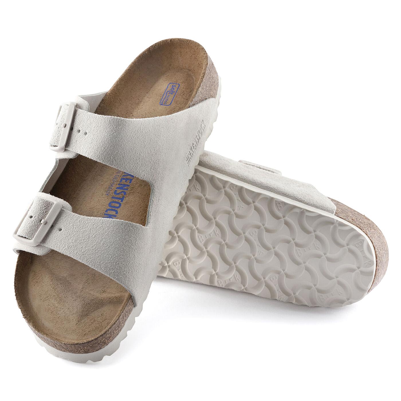 Arizona SFB Antique White Suede Leather - Sandali Donna Bianchi 1024516  BIRKENSTOCK 