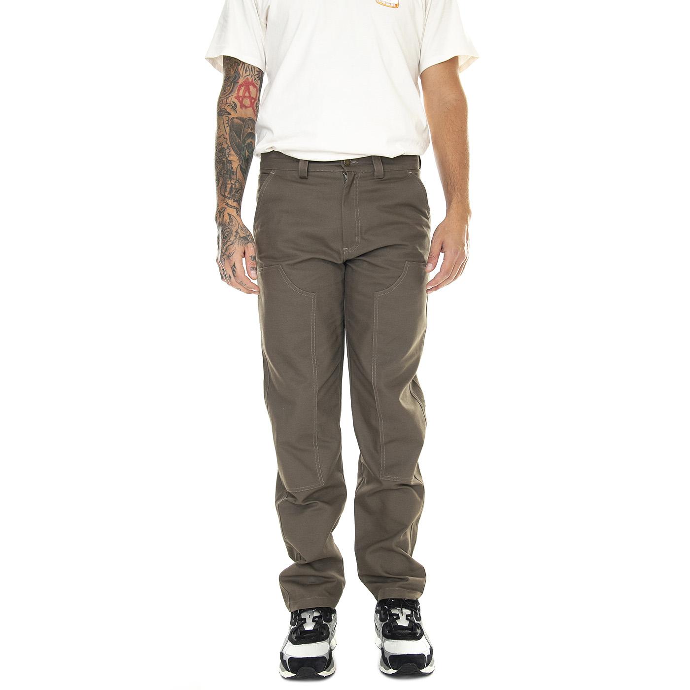 M' Double Knee Pants Olive - Pantaloni Uomo Marroni 6080123-11067  CAT 