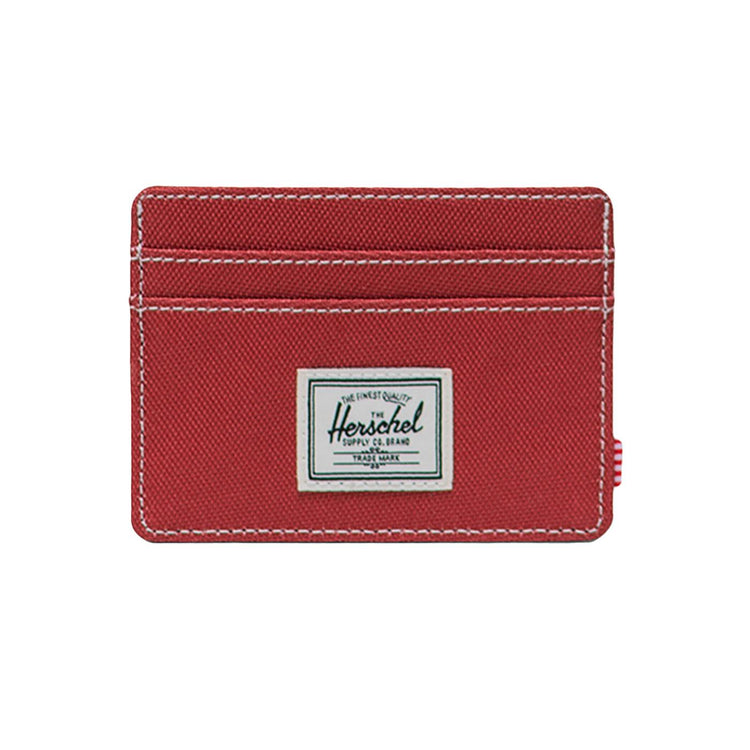 Charlie Cardholder Ochre White Stitch - Portacarte Rosso 30065 06284 HERSCHEL 