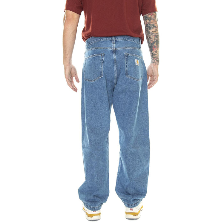 LANDON PANT COTTON BLUE HEAVY STONE - Pantaloni Denim Jeans Uomo Blu I030468-0160 . CARHARTT WIP 