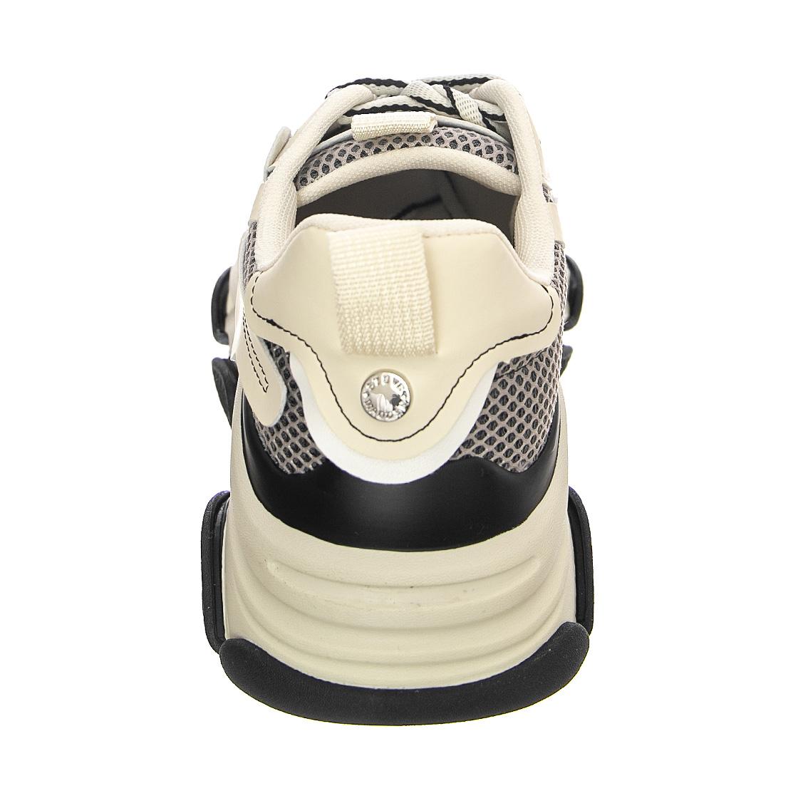 Possession Blk / Bone - Scarpe Stringate Profilo Basso Donna Bianche / Nere / Multicolore SMPPOSSESSION-BLK  STEVE MADDEN 