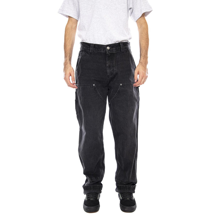 Double Knee Carpenter No Break Denim Jeans Black - Pantaloni Denim Jeans Uomo Neri 112370735  LEE 