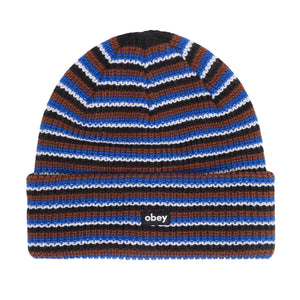 Loose Groove Beanie Black Multi - Berratto in Maglia Rasata Multicolore 100030208 BKM OBEY 