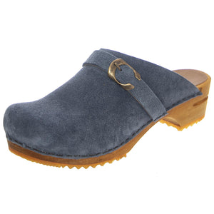 W' Wood-Hedi Open Dove Blue - Sandali in Pelle Donna Blu 457190-92  SANITA 