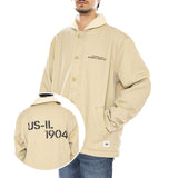 Washed Deck Jacket Cat Pale Khaki - Veste Homme Beige Homme CAT