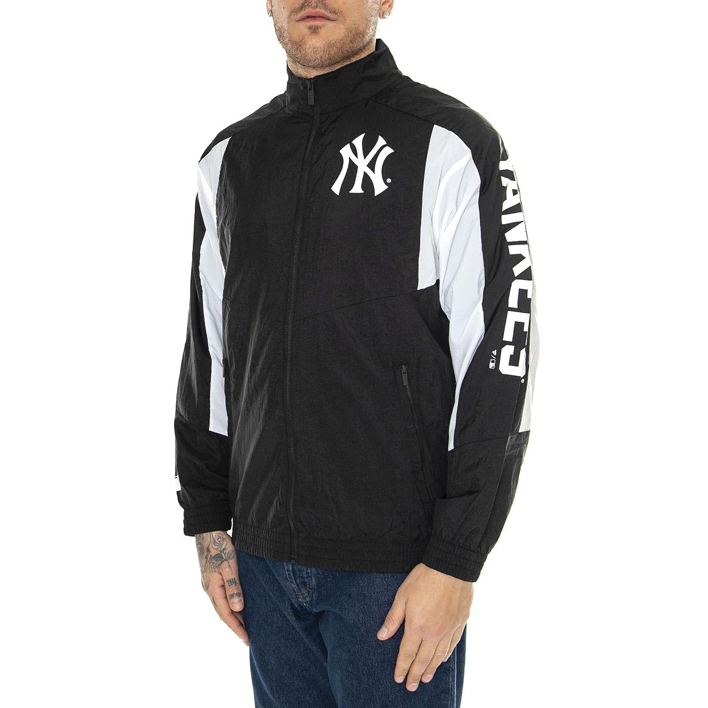 New York Yankees Woven Track Jacket black - Giacca Uomo Nera 00AR-01BU-NK-XXU  FANATICS 