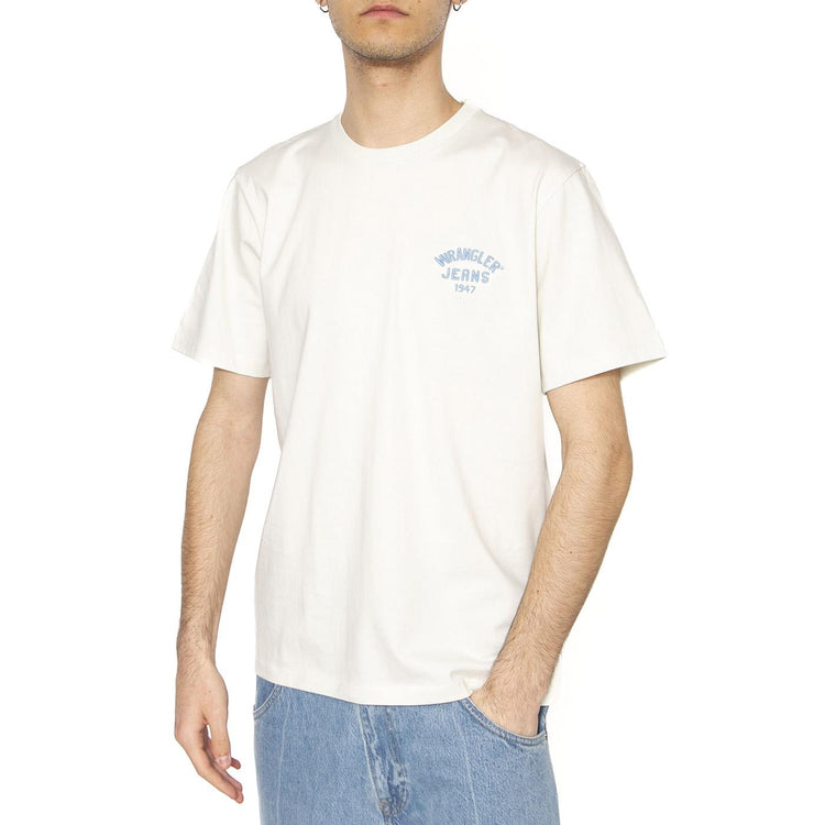 Small Logo Tee Vintage White - Maglietta Girocollo Uomo Bianca 112362814  WRANGLER 
