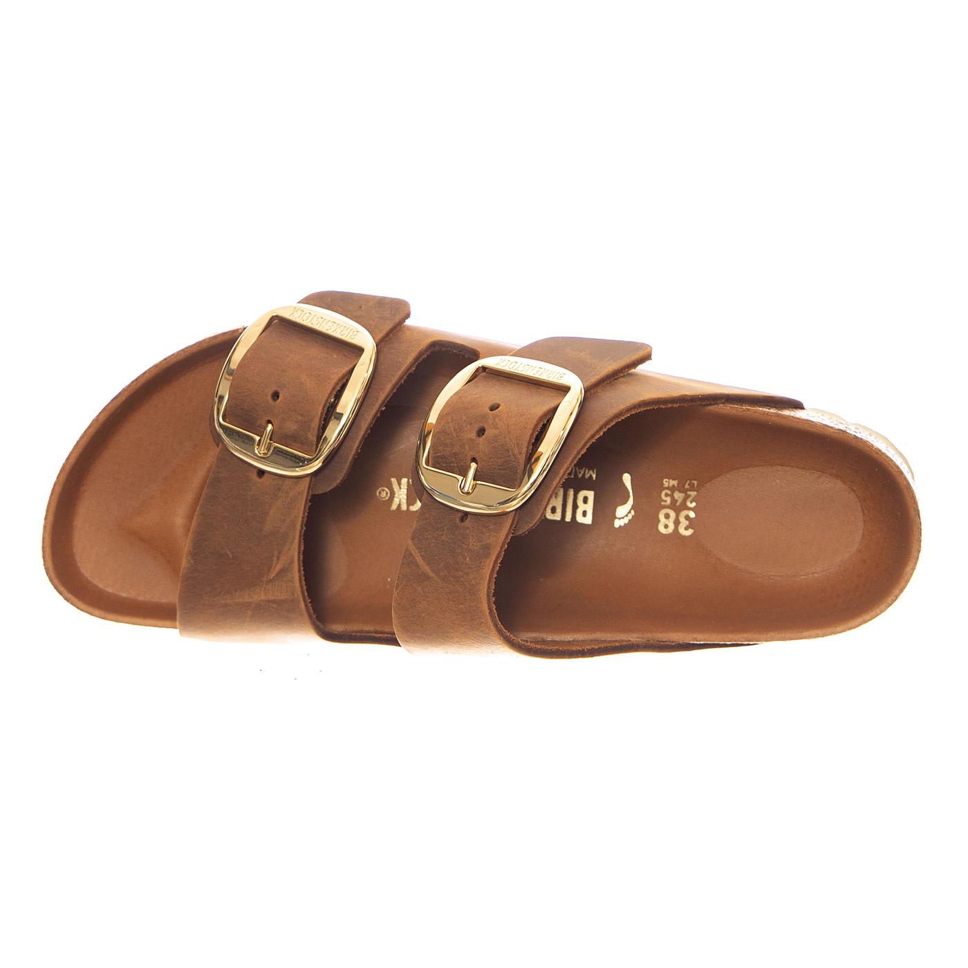 Arizona Big Buckle Oiled Leather - Sandali Donna Marroni 1011073 CGC BIRKENSTOCK 