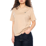 T-SHIRT Beige - Camiseta de Cuello Redondo Mujer Beige Mujer LACOSTE