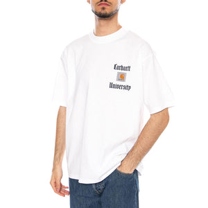 S/S SCHOOLING HEART T-SHIRT WHITE - Maglietta Girocollo Uomo Bianca I035455.02XX . CARHARTT WIP 