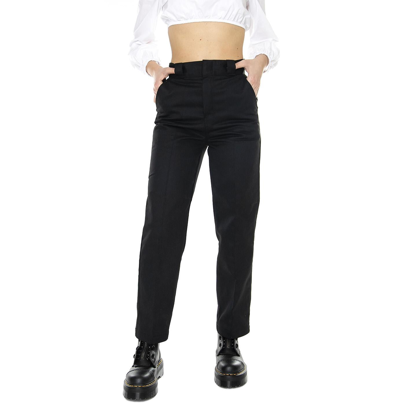 W' Phoenix Cropped Rec Black - Pantaloni Donna Neri DK0A4Y5ABLK1  DICKIES 