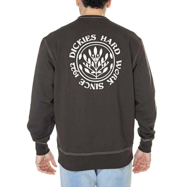 Beaverton Dark Brown - Felpa Girocollo Uomo Marrone DK0A4Y6KDBX1  DICKIES 