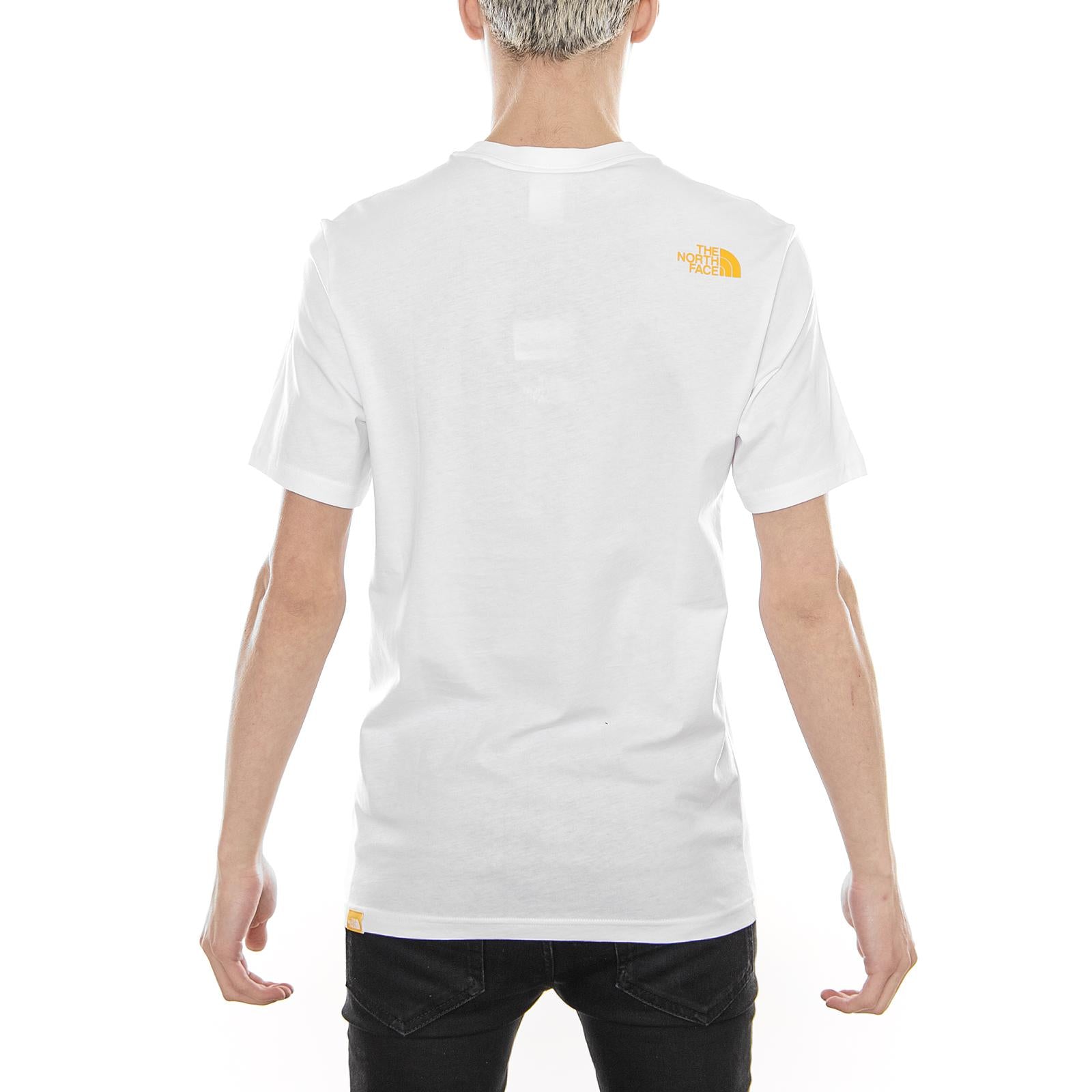 S/S FINE TEE TNF White / Yellow T0CEQ5L4H  THE NORTH FACE 