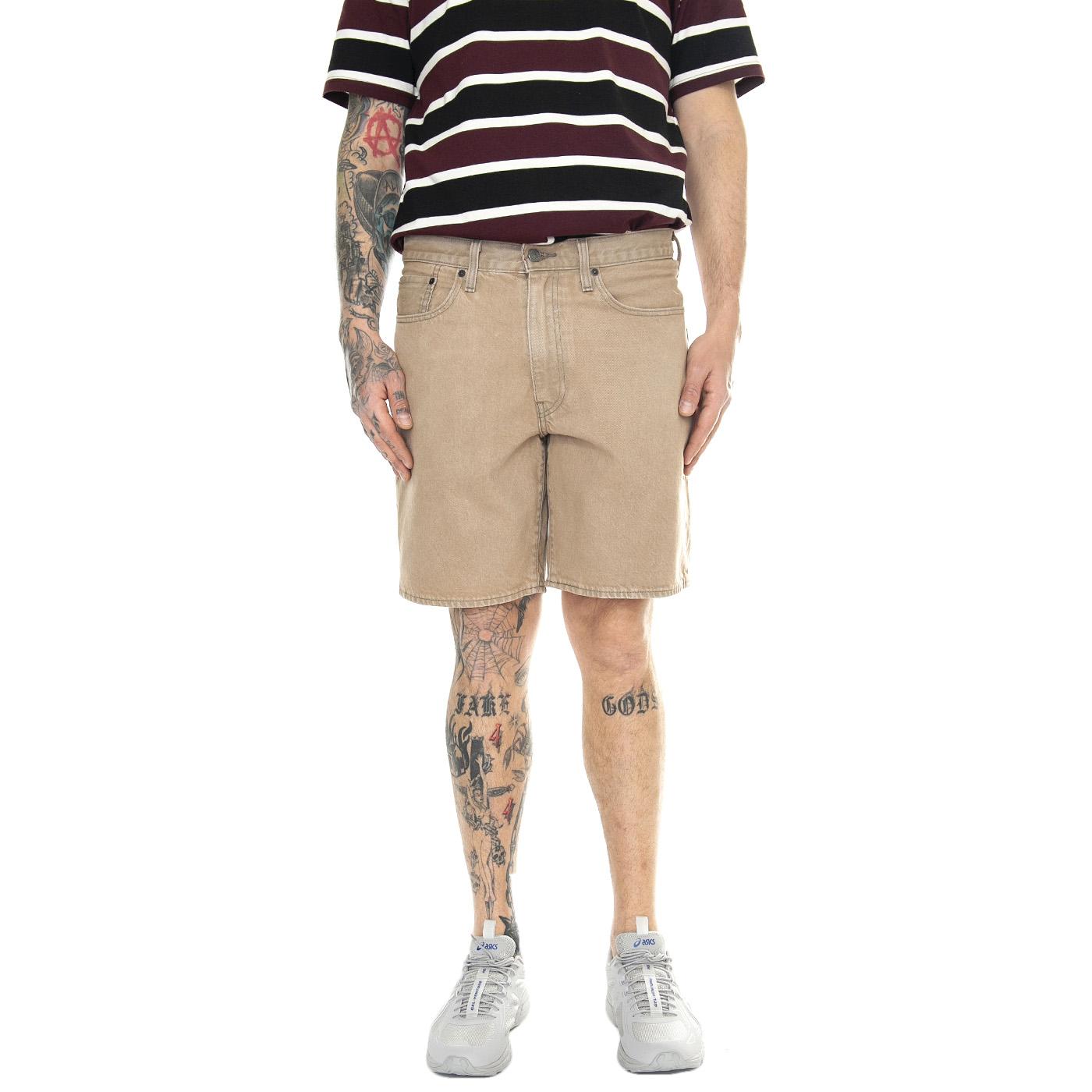 468 Stay Loose Shorts Brownstone OD Browns - Bermuda Denim Jeans Uomo Marroni A8461-0001  LEVIS 