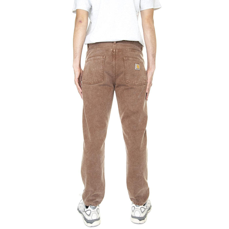 M' Newel Pant Tamarind Worn Washed - Pantaloni Denim Jeans Uomo Marroni I029148-1CNWD  CARHARTT WIP 
