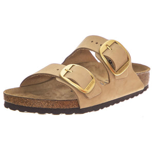 Arizona Big Buckle sandcastle, Nubuck Leather - Sandali Donna Beige 1024064 . BIRKENSTOCK 