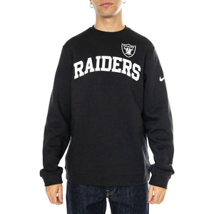 Raiders 2024 Nike Men's Club Crewneck - Felpa Girocollo Uomo Nera NKPV-00A-8D-Y02  NIKE 