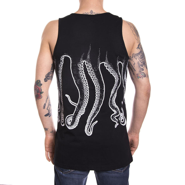 WHITE OCTOPUS OUTLINE TANK TOP BLACK ESTERNO 76238_4  OCTOPUS 