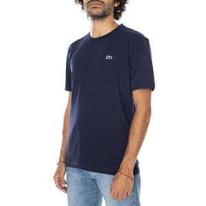 Logo - Maglietta Girocollo Uomo Blu TH7618-166  LACOSTE 